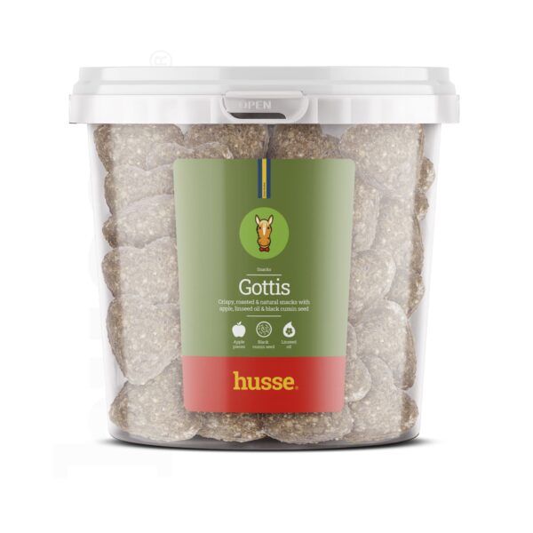 Gottis, 1 kg | Krispigt rostat naturligt belöningsgodis med smak av äpple, innehåller linfröolja