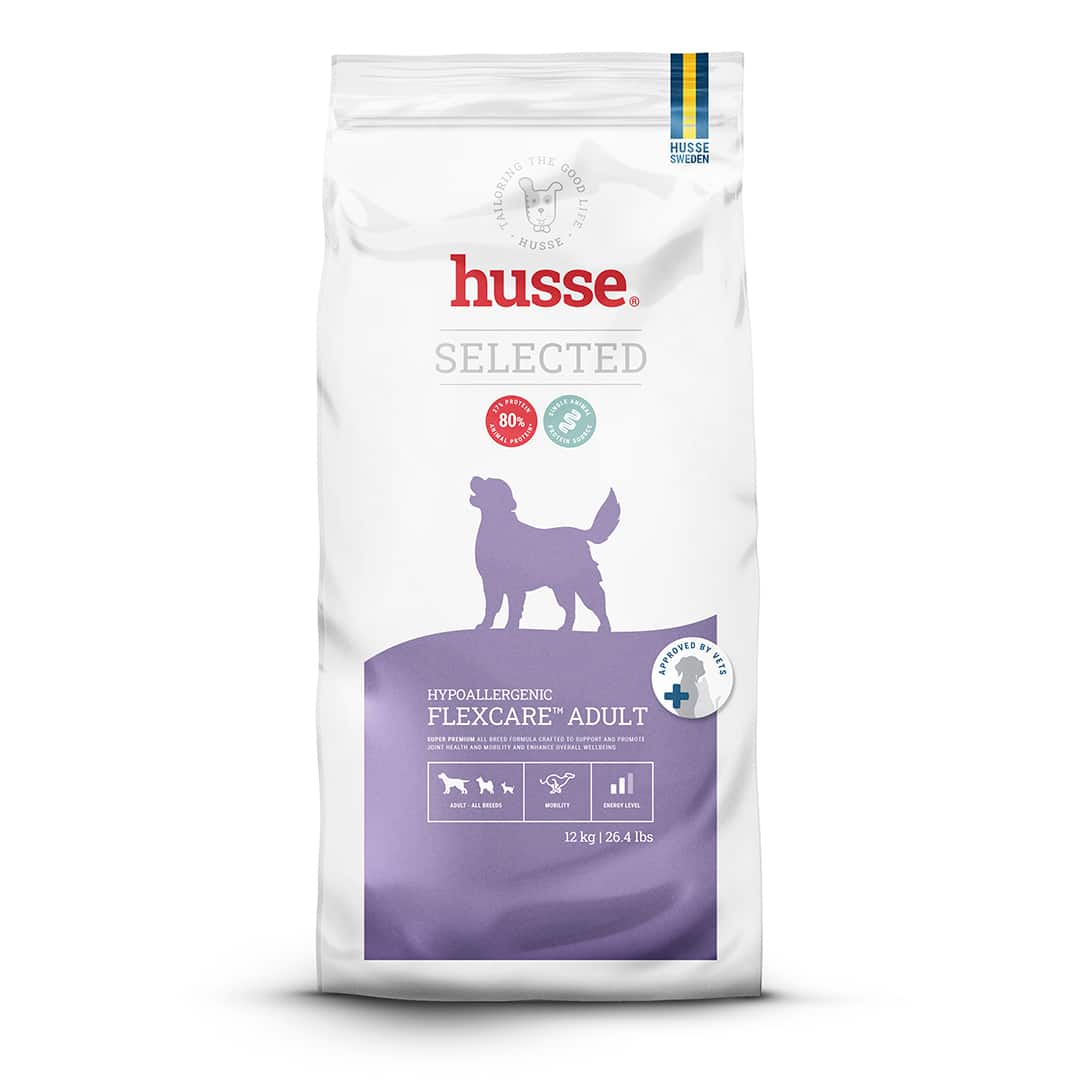 Hypoallergenic Flexcare Adult – Superpremiumfoder för vuxna hundar med fokus på leder och rörlighet