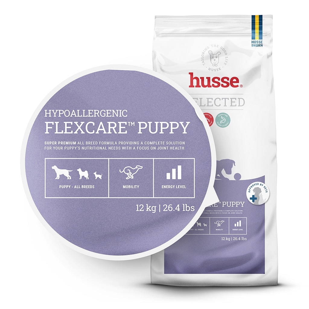 Hypoallergeniskt hundfoder för valpar