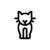 En svartvit katt